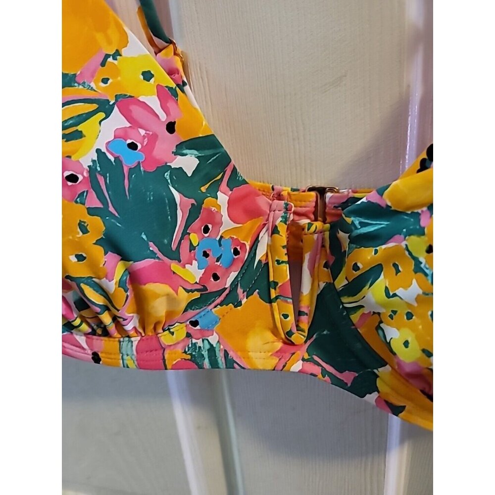 Anne Cole Bikini Top Floral Medium. Upf 50. NWT - Picture 6 of 12